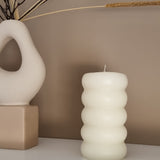 Candle | Ring candle cream L