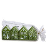 Kaars | Gingerbread huisjes set van 4 Thyme