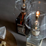 Oil lamp | Bottle lamp clear brass