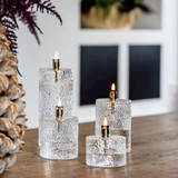 Olielamp | Cylinder hammered brass